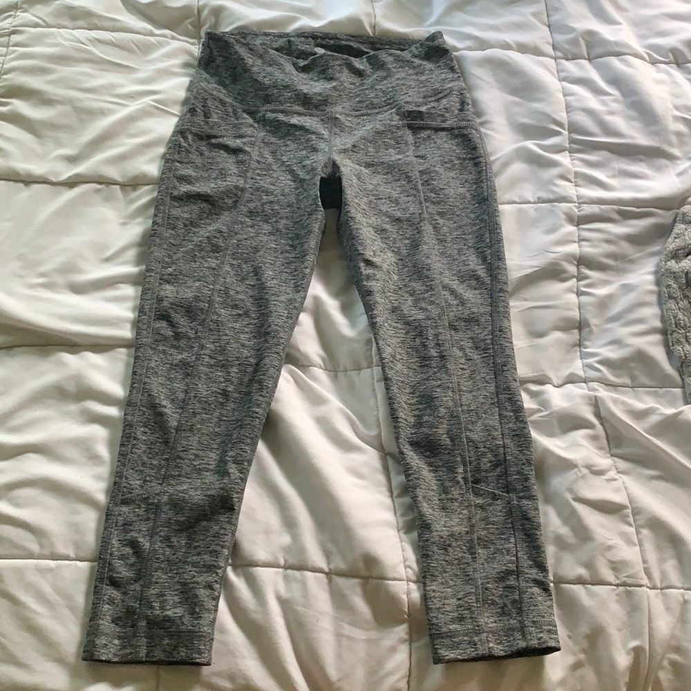 Grey Cropped 90 Degree Leggings
